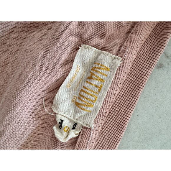 Nation LTD Mallory Flutter Sleeve Dress Small 100% Cotton Boho Chic Casual - Picture 6 of 7